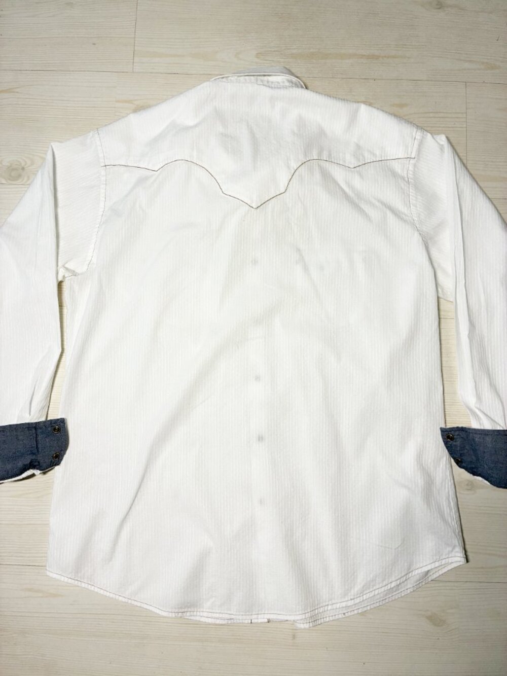 Wrangler Retro Men XL White Long Sleeve Pearl Snap Western Shirt MVR250W - Picture 6 of 7